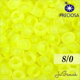 Rokajl Preciosa 8/0 žltá priehľadná NEON 10g (16001_8)